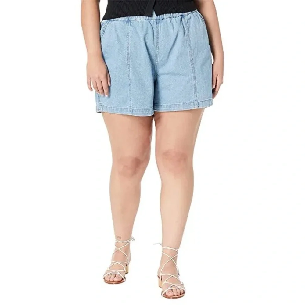 Madewell Denim Easy Pull-On Shorts in Rathmore Wash XL - Picture 1 of 10